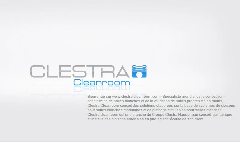 Site Internet CLESTRA CLEANROOM