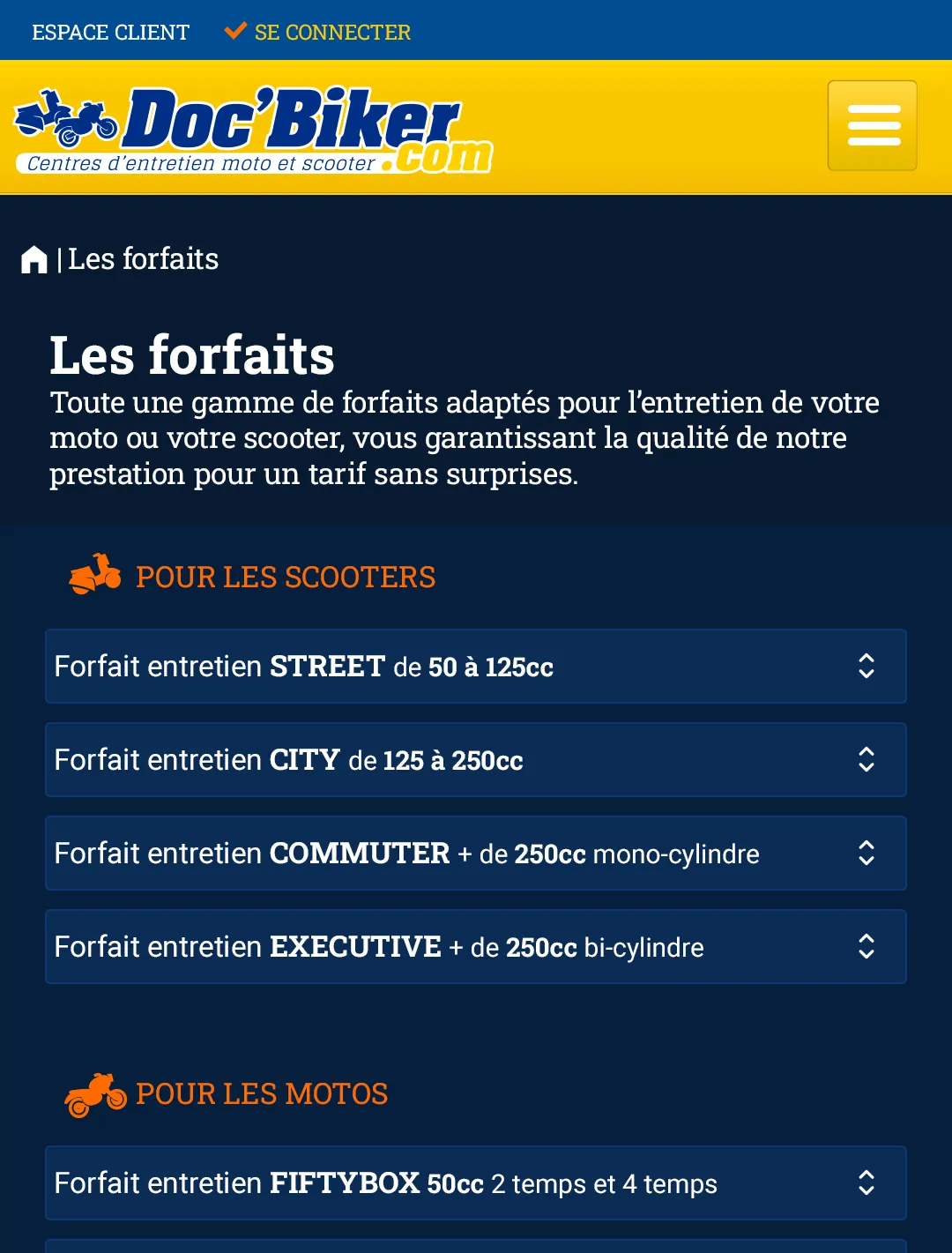 Forfaits Doc'Biker