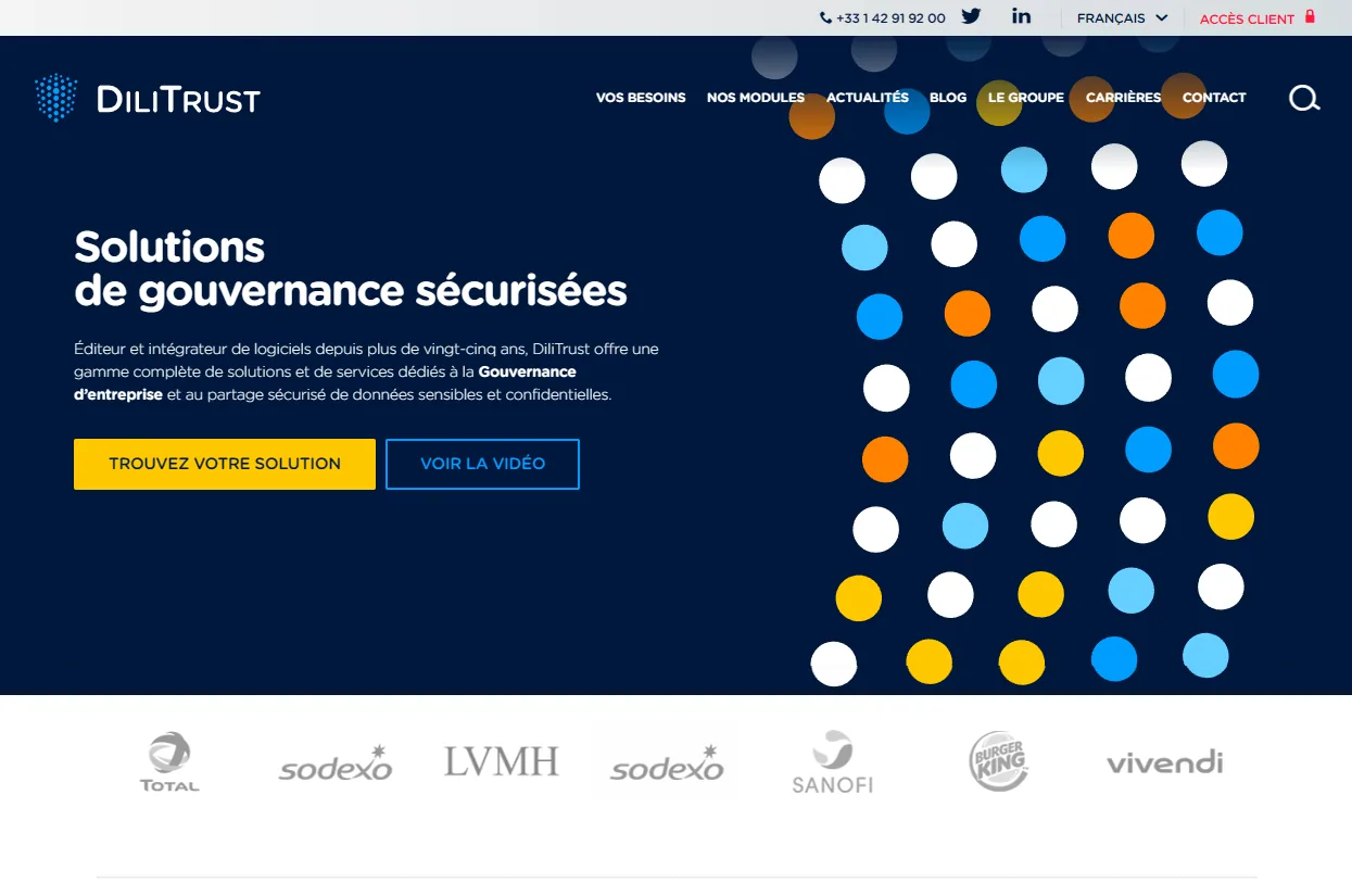 Application de la charte graphique DiliTrust