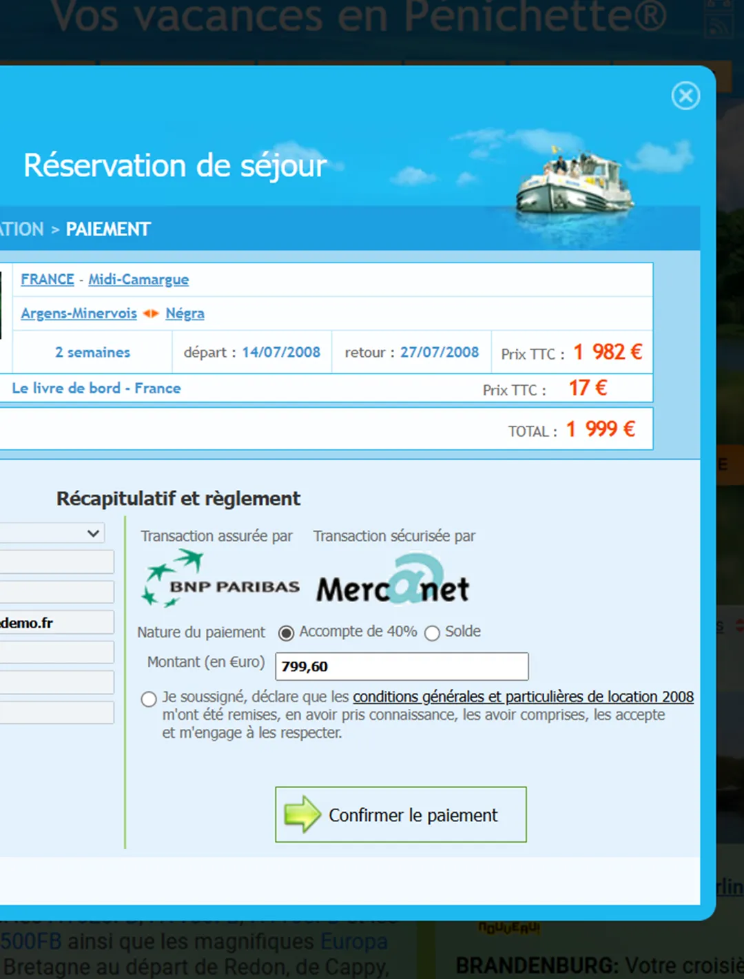 Paiement en ligne